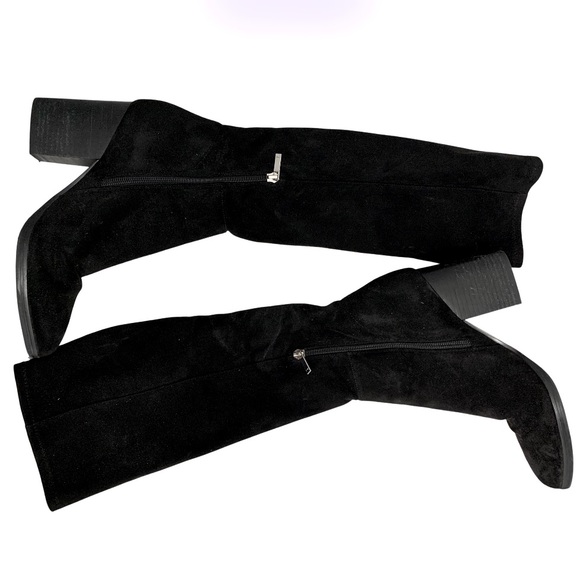 Marc Fisher Faux Suede Block Heel Tall Boots - Picture 2 of 6